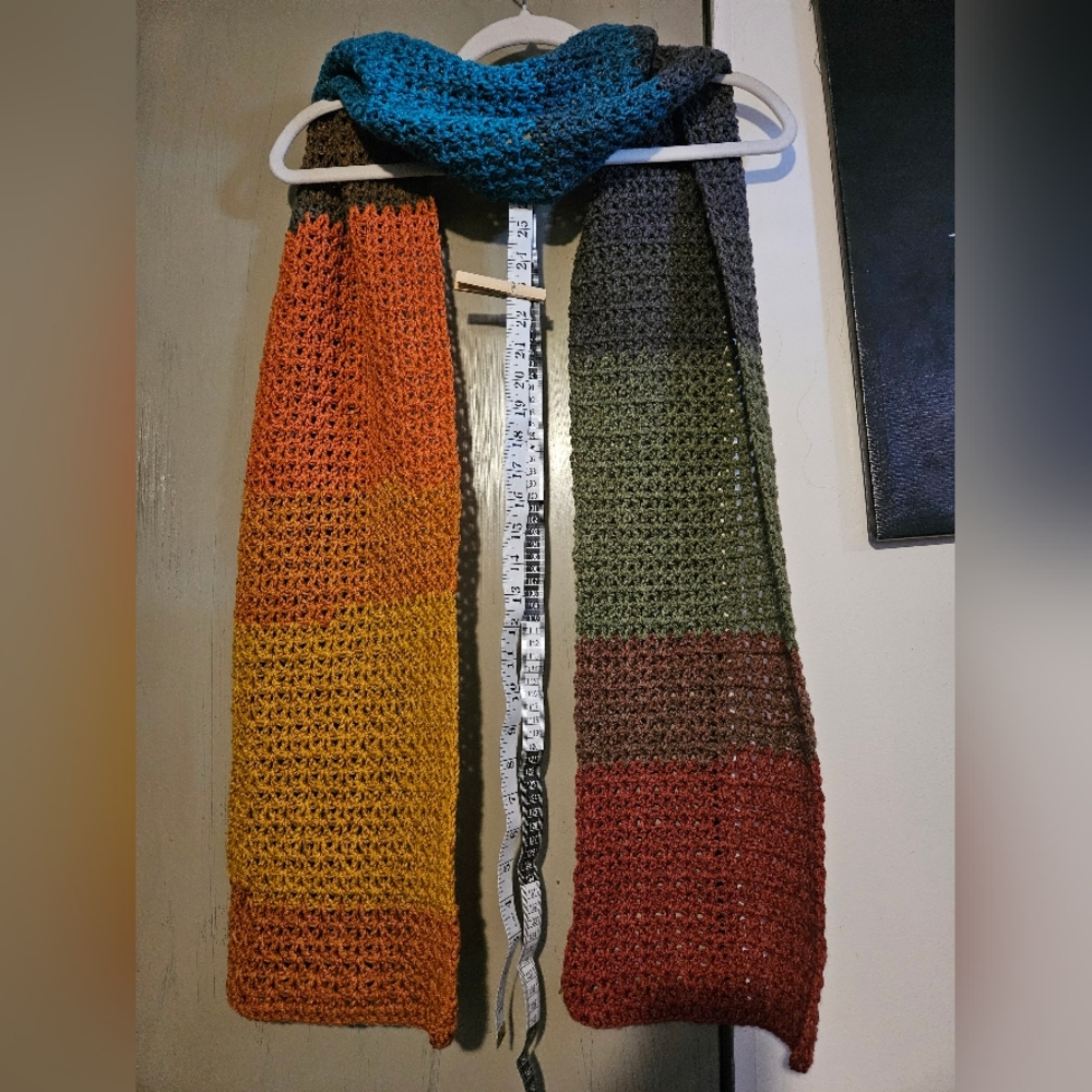 Multicolor Crochet Scarf